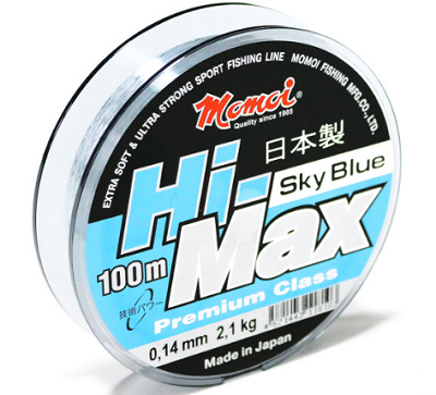 Леска Hi-Max Sky Blue 0,16 мм тест 2,5 кг 100 м; Цена 168 рублей Леска Hi-Max Sky Blue 0,16 мм тест 2,5 кг 100 м