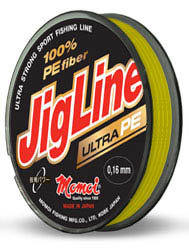 Шнур JigLine Ultra PE 0,14 мм, 10,0 кг, 100 м, желтый; Цена 810 рублей Шнур JigLine Ultra PE 0,14 мм, 10,0 кг, 100 м, желтый
